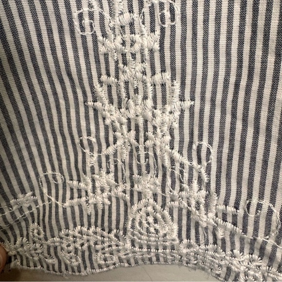 Addition Elle Pinstripe Aline Embroirdered Skirt Pockets Size 3X NWT - Picture 4 of 9